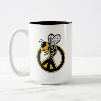 CANECA DE CAFÉ EM DOIS TONS ABELHA PAZ 