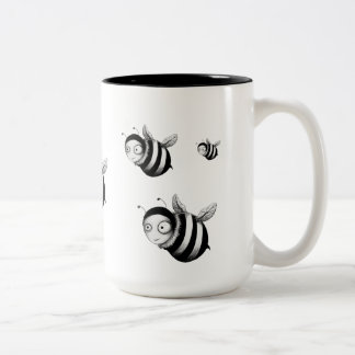Caneca De Café Em Dois Tons Abelhas loucas