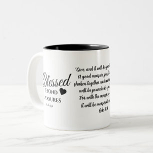 Caneca De Café Em Dois Tons Abençoado Além das Medidas Mug