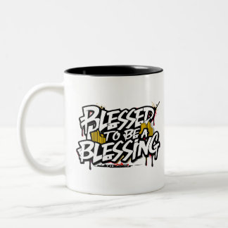 Caneca De Café Em Dois Tons Abençoado seja um Mug bendito