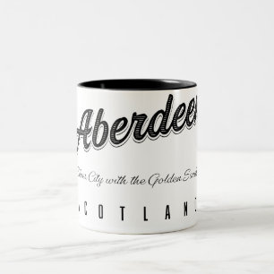 Caneca De Café Em Dois Tons Aberdeen "Silver City com as areias dos Ouros"