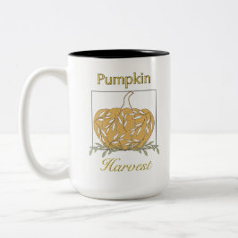 Caneca De Café Em Dois Tons Abóbora À Luz - Colheita De Abóbora