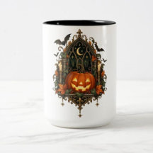 Abóbora Gótica Vintage Halloween