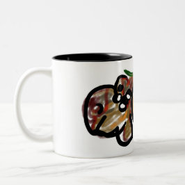 Caneca De Café Em Dois Tons Abóboras esquilo 