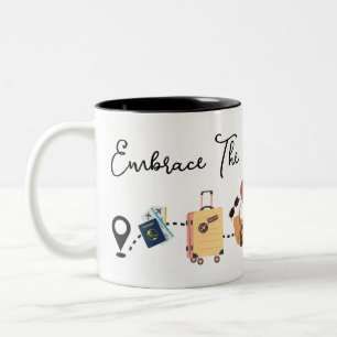 Caneca De Café Em Dois Tons Abra Aventura