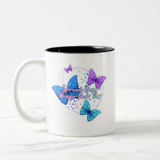 Caneca De Café Em Dois Tons Abra suas asas e voe borboleta