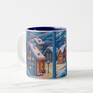 Caneca De Café Em Dois Tons Abraço do Inverno