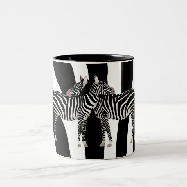Caneca De Café Em Dois Tons Abraços da zebra (Centro)