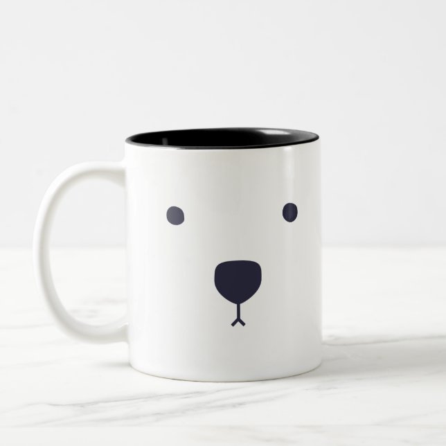 Caneca De Café Em Dois Tons Abraços de urso polar (Esquerda)