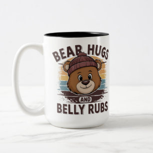 Caneca De Café Em Dois Tons Abraços de ursos e frangas Orgulho de ursos