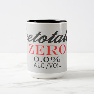 Caneca De Café Em Dois Tons Abstêmio Totalmente Sem Álcool!
