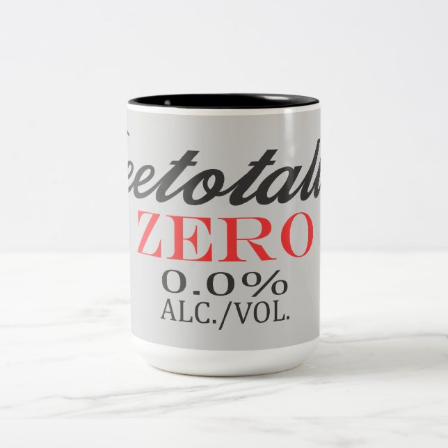 Caneca De Café Em Dois Tons Abstêmio Totalmente Sem Álcool! (Centro)