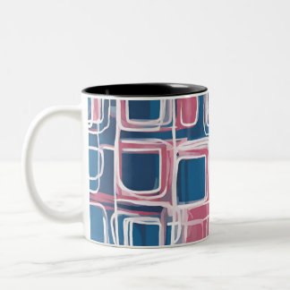 CANECA DE CAFÉ EM DOIS TONS ABSTRACT GEOMETRIC PATTERNS