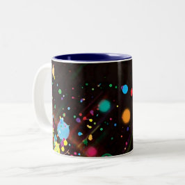 Caneca De Café Em Dois Tons Abstract _lunares mug