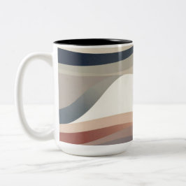 Caneca De Café Em Dois Tons Abstract Neutral 