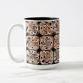 Caneca De Café Em Dois Tons Abstrato
