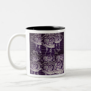 Caneca De Café Em Dois Tons Abstrato