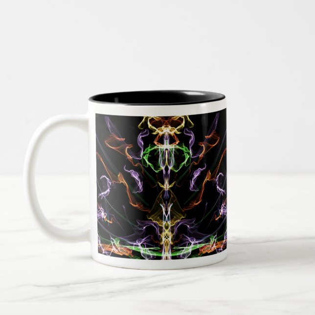 Caneca De Café Em Dois Tons Abstrato Art (Esquerda)