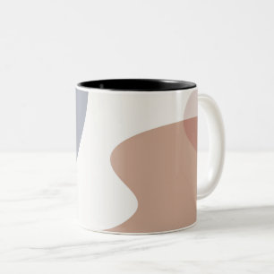 Caneca De Café Em Dois Tons Abstrato Art Design Roxo