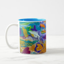 abstrato de arte original Corações à deriva