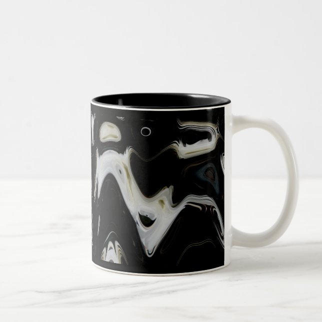Caneca De Café Em Dois Tons Abstrato de Ectoplasma (Direita)