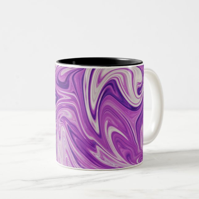 Caneca De Café Em Dois Tons Abstrato de lava derretida (Frente Esquerda)