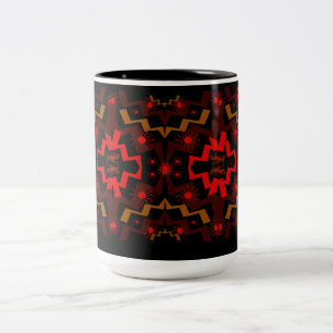 Caneca De Café Em Dois Tons Abstrato do relâmpago