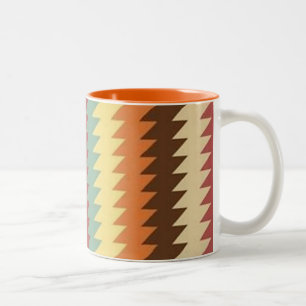 Caneca De Café Em Dois Tons Abstrato Geométrico - Mug