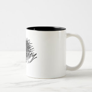 Caneca De Café Em Dois Tons Abstrato Horse