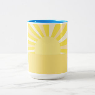 Caneca De Café Em Dois Tons abstrato moderna