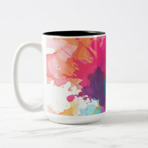 Caneca De Café Em Dois Tons Abstrato Mug projetado