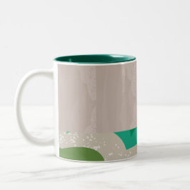 Caneca De Café Em Dois Tons Abstrato natural