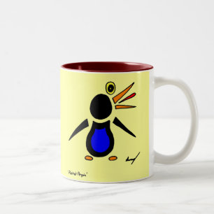 Caneca De Café Em Dois Tons Abstrato Penguin Mug