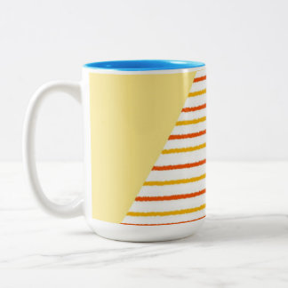 Caneca De Café Em Dois Tons abstrato strips da arte moderna