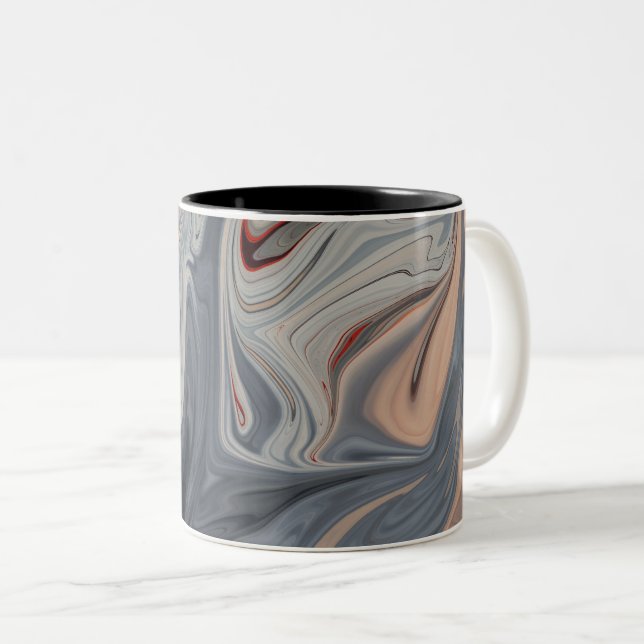 Caneca De Café Em Dois Tons Abstrato Wall Art | Melhores artes modernas (Frente Esquerda)