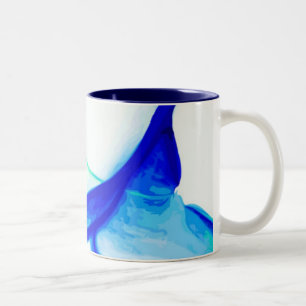 Caneca De Café Em Dois Tons Abstrato Waves Mug