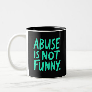 Caneca De Café Em Dois Tons Abuso não é engraçado