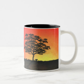 Caneca De Café Em Dois Tons Acácia do por do sol