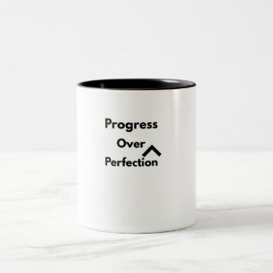 Caneca De Café Em Dois Tons Academia de Levantamento de Peso Progresso Sobre P