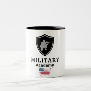 Caneca De Café Em Dois Tons Academia Militar Americana Mug - Soldado Patriótic