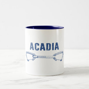 Caneca De Café Em Dois Tons Acadia National Park Escalando QuickDrake