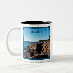 Caneca De Café Em Dois Tons Acadia National Park Thunder Hole Maine