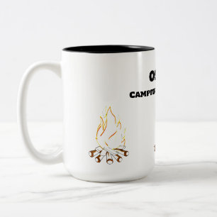 Caneca De Café Em Dois Tons Acampamento: Campfire Chronicles