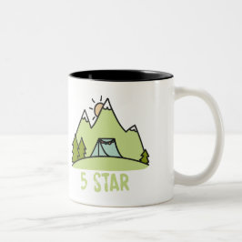 Caneca De Café Em Dois Tons Acampamento Cinco Estrelas