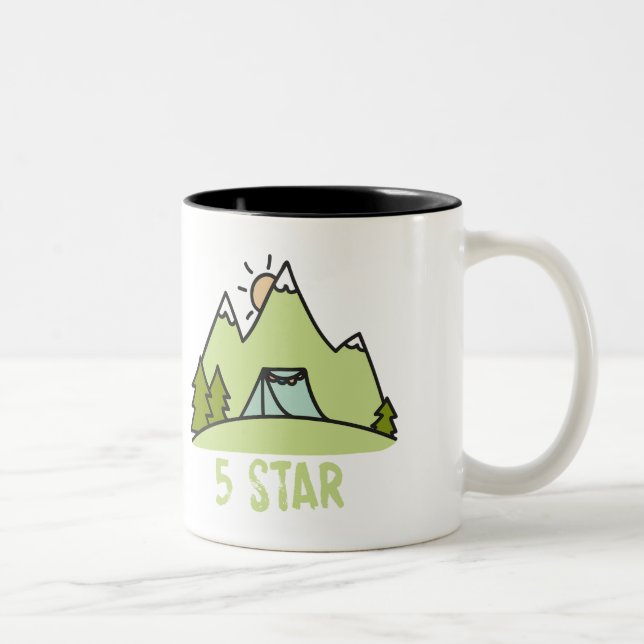 Caneca De Café Em Dois Tons Acampamento Cinco Estrelas (Direita)