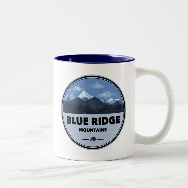 Caneca De Café Em Dois Tons Acampamento das Montanhas Blue Ridge (Direita)