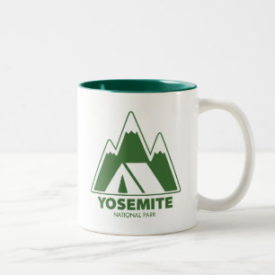 Caneca De Café Em Dois Tons Acampamento das Montanhas do Parque Nacional Yosem
