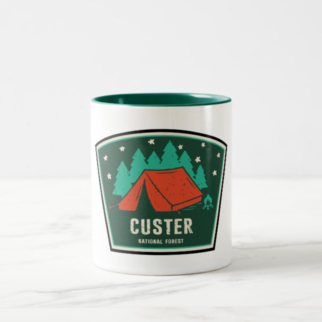 Caneca De Café Em Dois Tons Acampamento Florestal Nacional Custer (Centro)