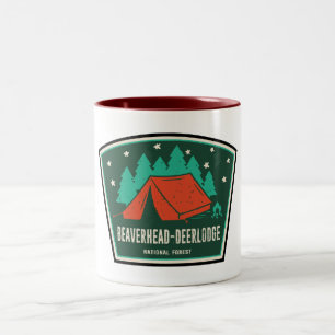 Caneca De Café Em Dois Tons Acampamento Florestal Nacional de Beaverhead Deerc