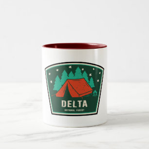 Caneca De Café Em Dois Tons Acampamento Florestal Nacional Delta